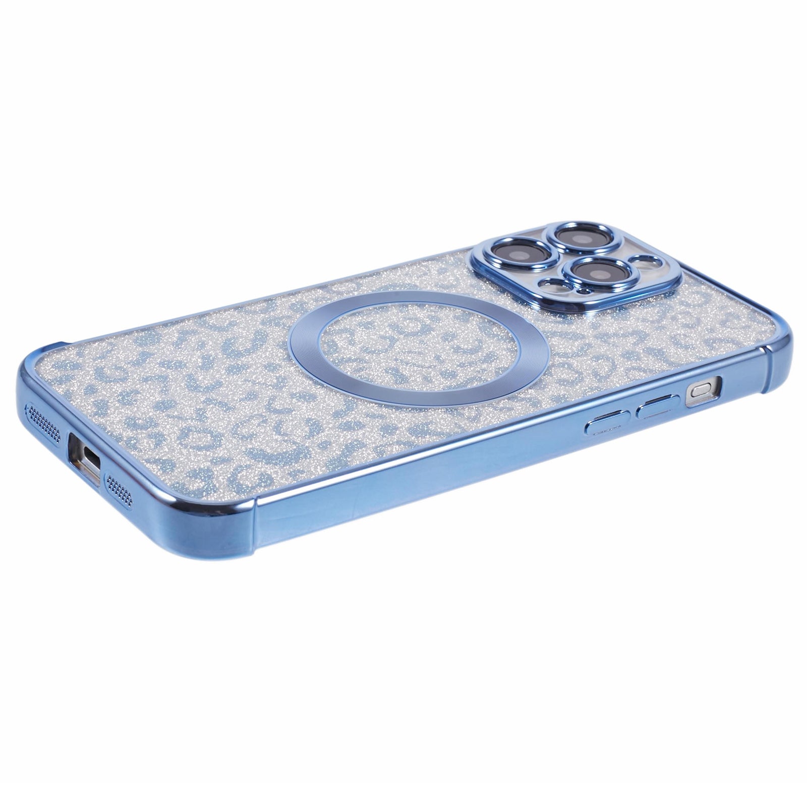 HRF Series for iPhone 15 Pro Magnetic Phone Case Glitter Leopard Electroplating TPU Cover HRF Series for iPhone 15 Pro Magnetic Phone Case Glitter Leopard Electroplating TPU Cover